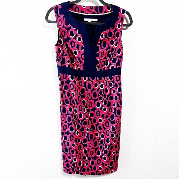 Boden retro style geometric sheath dress size 4 - Picture 1 of 9
